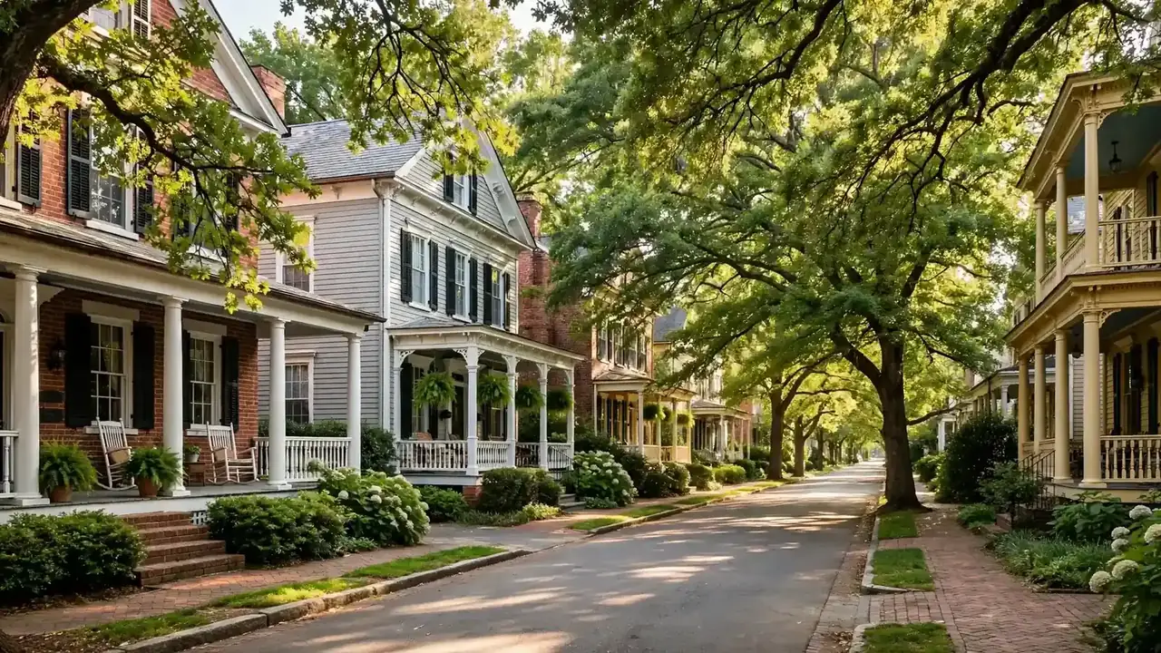 Richmond, VA residential street, illustrative